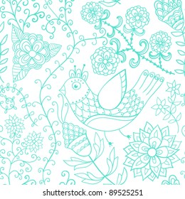 Seamless texture with flowers. Endless floral pattern. Seamless pattern can be used for wallpaper, pattern fills, web page background, surface textures.