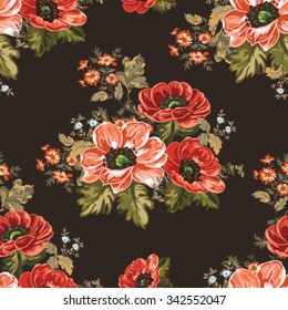 seamless texture, flowers, field