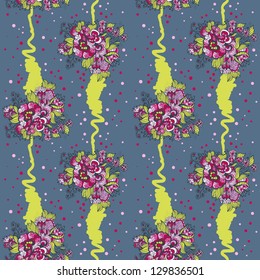 Seamless texture with flowers, Floral pattern.