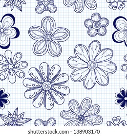 Seamless texture with flowers, Floral pattern