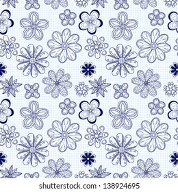Seamless texture with flowers, Floral pattern