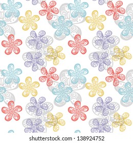 Seamless texture with flowers, Floral pattern