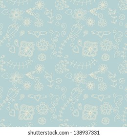 Seamless texture with flowers, Floral pattern