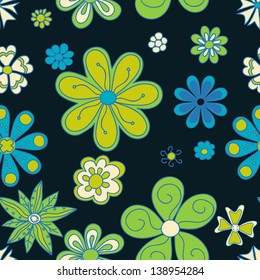 Seamless texture with flowers, Floral pattern