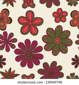 Seamless texture with flowers, Floral pattern