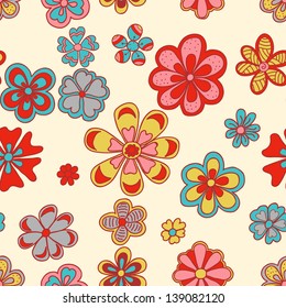 Seamless texture with flowers, Floral pattern