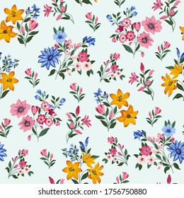 Textura sin foco con flores y hojas      