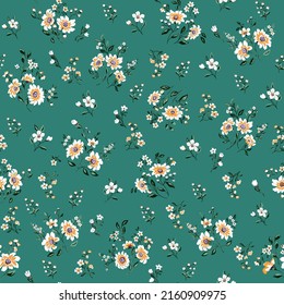 Seamless texture with flowers and leaves      