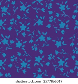 seamless texture with flowers and leaves