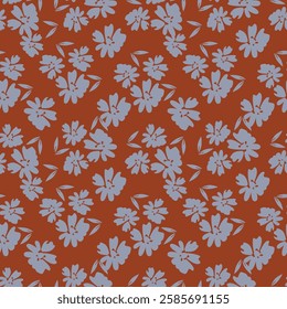 Seamless texture with flowers and leaves