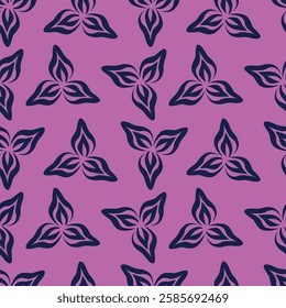 Seamless texture with flowers and leaves