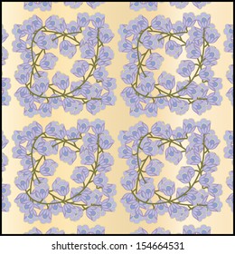 seamless texture flowers on a sprig