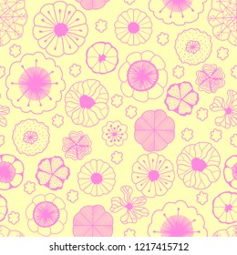 Seamless texture with flowers, Seamless pattern can be used for wallpaper, pattern fills, web page background, surface textures.