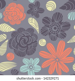 Seamless texture with flowers. Seamless pattern can be used for wallpaper, pattern fills, web page background,surface textures. Gorgeous seamless floral background.