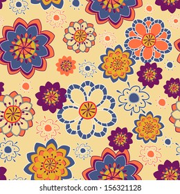 Seamless texture with flowers. Seamless pattern can be used for wallpapers, pattern fills, web page backgrounds,surface textures.