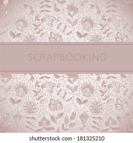 Seamless texture with flowers for scarpbooking. Endless floral pattern. Can be used for wallpaper, pattern, backdrop, surface textures. Full color seamless floral background