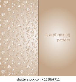 Seamless texture with flowers for scarpbooking. Endless floral pattern. Can be used for wallpaper, pattern, backdrop, surface textures. Full color seamless floral background
