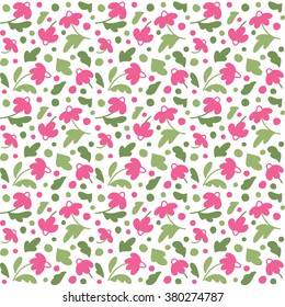 Seamless texture with flowers. A vector.