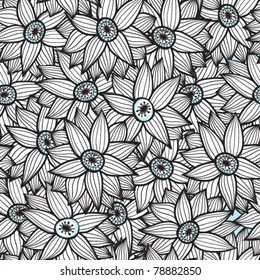 Seamless texture with flowers.Endless floral pattern