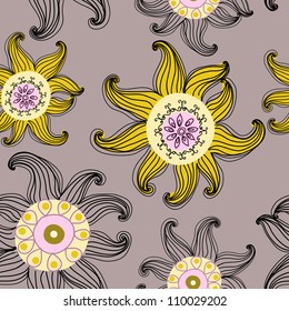 Seamless texture with flowers.Seamless pattern can be used for wallpaper, pattern fills, web page background,surface textures.