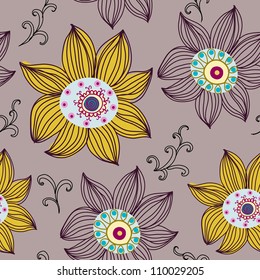 Seamless texture with flowers.Seamless pattern can be used for wallpaper, pattern fills, web page background,surface textures.