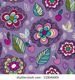 Seamless texture with flowers.Seamless pattern can be used for wallpaper, pattern fills, web page background,surface textures. Gorgeous seamless floral background