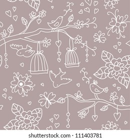 Seamless texture with flowers.Seamless pattern can be used for wallpaper, pattern fills, web page background,surface textures.