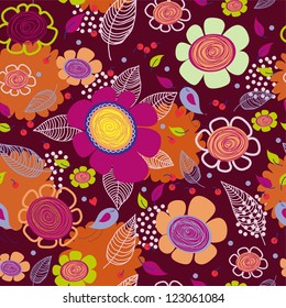 Seamless texture with flowers.Seamless pattern can be used for wallpaper, pattern fills, web page background,surface textures