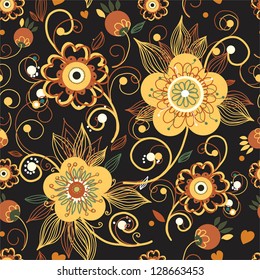 Seamless texture with flowers.Seamless pattern can be used for wallpaper, pattern fills, web page background,surface textures