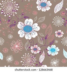 Seamless texture with flowers.Seamless pattern can be used for wallpaper, pattern fills, web page background,surface textures