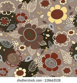 Seamless texture with flowers.Seamless pattern can be used for wallpaper, pattern fills, web page background,surface textures