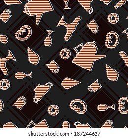 Seamless texture with food