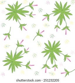 Seamless texture of forest wild flowers(2)