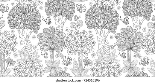 seamless texture with forest  for your design