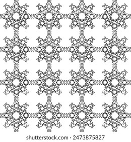 Seamless texture in the form of a beautiful black pattern on a white background