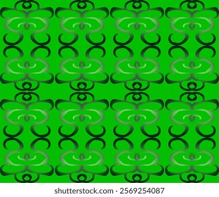 Seamless texture in the form of a beautiful pattern on a green background