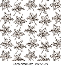 seamless texture in the form of a branch with leaves