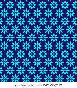 Textura sin costuras en forma de un patrón monocromático abstracto floral sobre un fondo azul