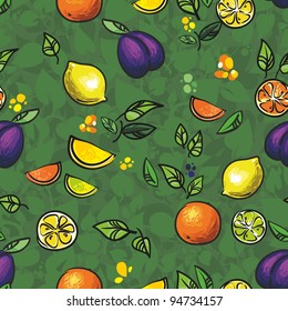 seamless texture of fruit. bright background for your design