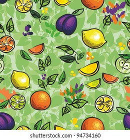 seamless texture of fruit. bright background for your design