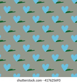 Seamless texture with funny hearts