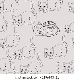 Seamless texture game cats