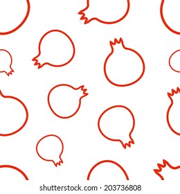 seamless texture of garnet colored contours on a white background