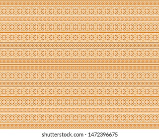 Seamless texture with geometric arabic ornament. Vector border pattern