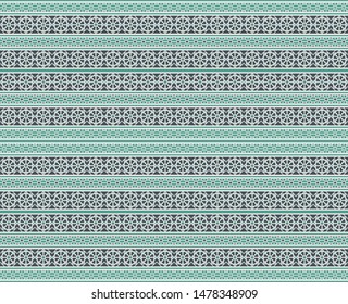 Seamless texture with geometric arabic ornament. Vector border pattern