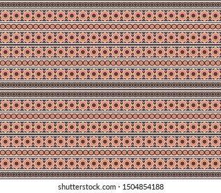 Seamless texture with geometric arabic ornament. Vector border pattern