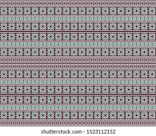 Seamless texture with geometric arabic ornament. Vector border pattern