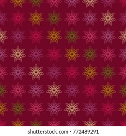 Seamless texture of geometric colors creating diagonal stripes on pink background