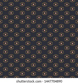 Seamless texture with geometric dotted shapes vector.