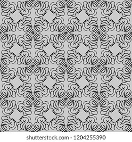 Seamless texture of geometric, floral ornament. decorative square background with hand drawn Indonesian tribal ornament. Vector illustration. Ready for textile design, fabric, and interior design.
